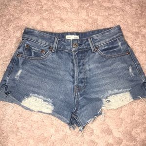 Blue jean shorts